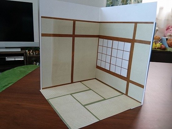 KITAJIMAのお絵かき研究所　ペーパークラフト背景　和室